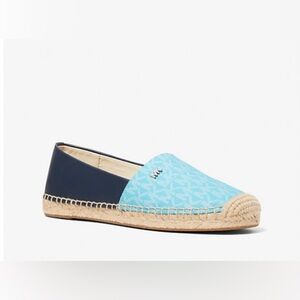 Michael Kors Kendrick Logo And Leather Slip-On Espadrille -
Ocean Blue/7
